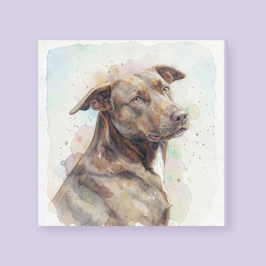 Erinnerungsgeschenk für ein verstorbenes Haustier: Aquarell-Porträt