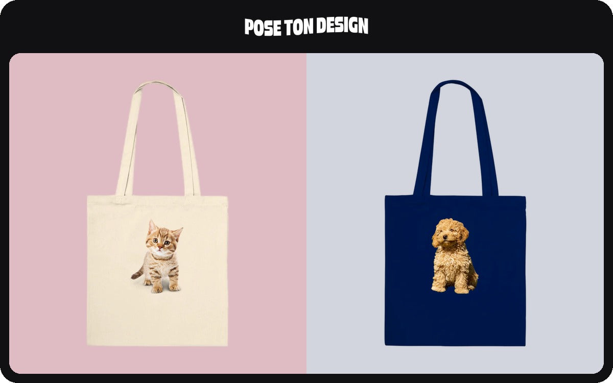 Custom tote bag with your photo – A tote bag with your cat's photo, printed to order