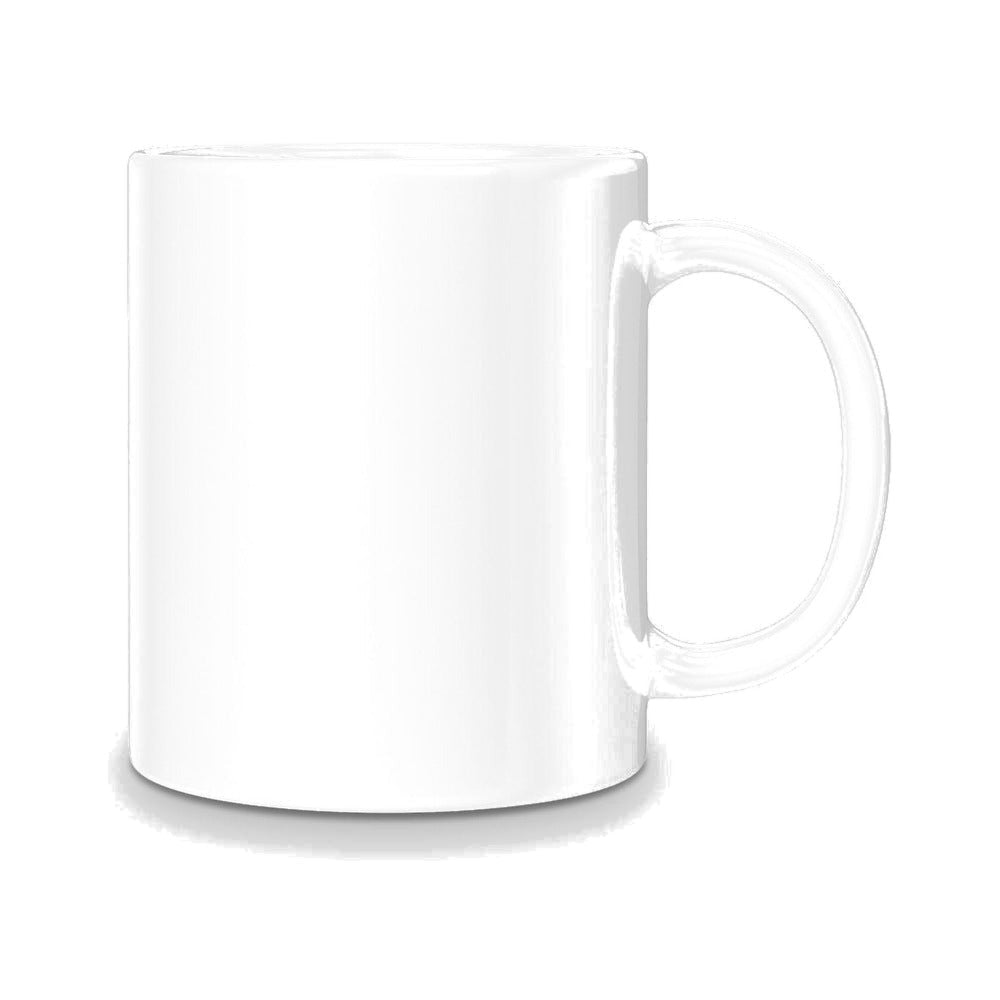 A photo mug, ready for your photo.