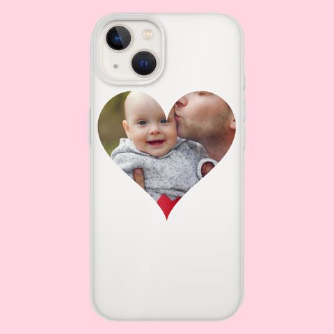 Thème Cœur simple sur une coque de téléphone personnalisé avec une photo