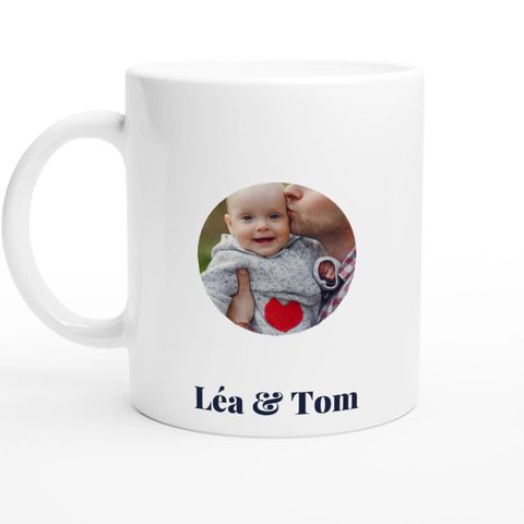 Thème Let it snow sur un mug personnalisé avec une photo