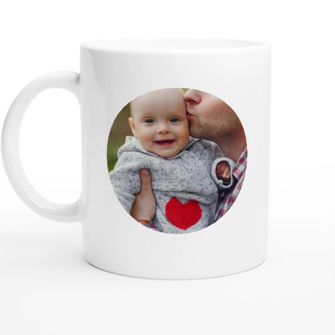 Thème Rond simple sur un mug personnalisé avec une photo