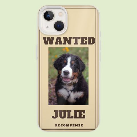 Thème Wanted sur une coque de téléphone personnalisé avec une photo
