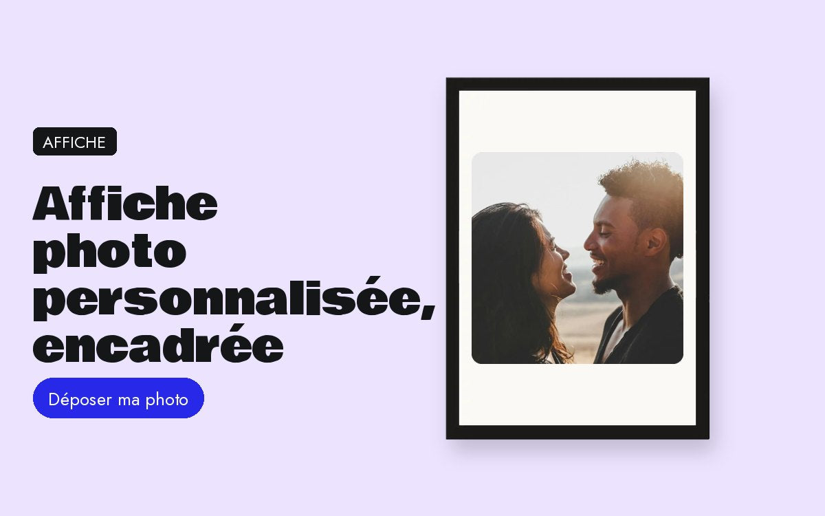 Produit personnalisé avec photo – Affiche photo personnalisée, encadrée