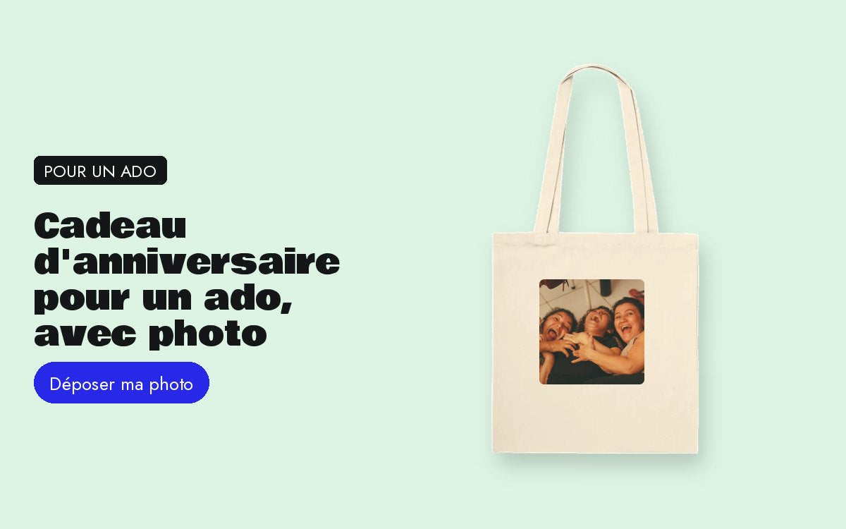 Produit personnalisé avec photo – Cadeau d'anniversaire pour un ado, avec photo