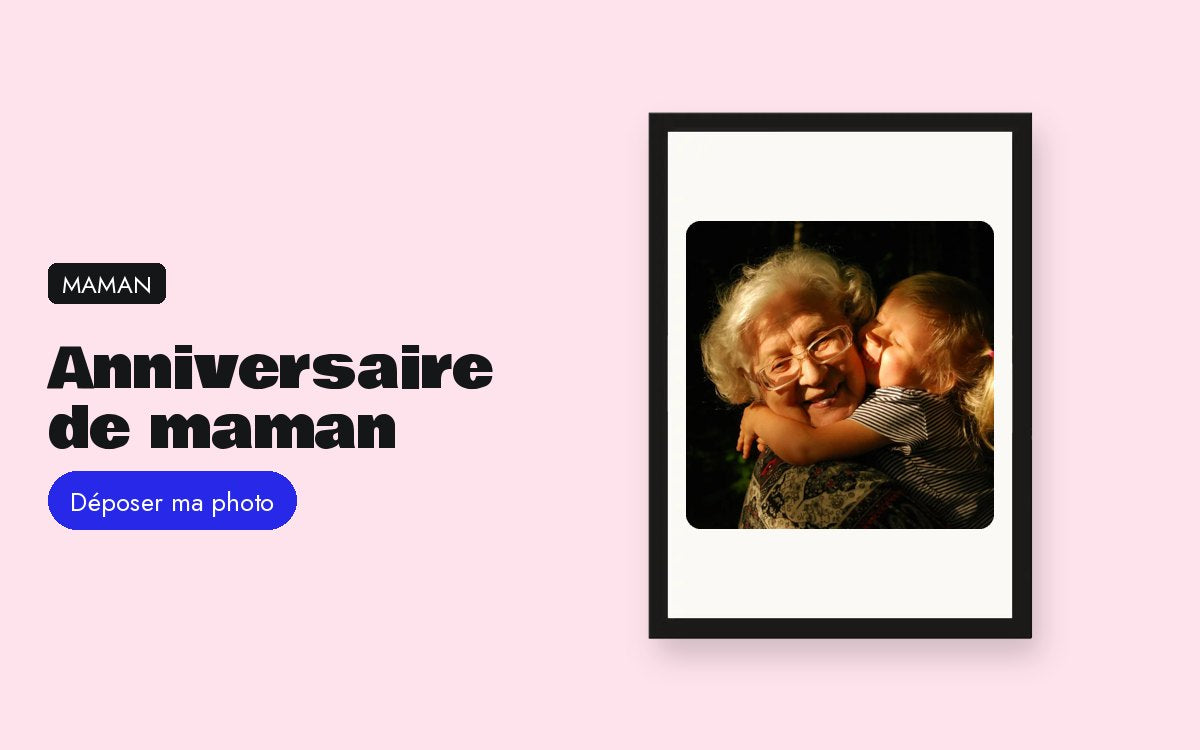 Cadre photo personnalisé avec photo – Cadeau d'anniversaire pour sa maman : la photo souvenir offerte à plusieurs