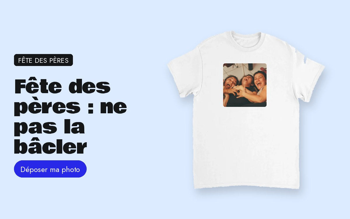 Tee-shirt personnalisé avec photo – Fête des pères 2027 : la fête qu’on bâcle, et comment ne pas la bâcler