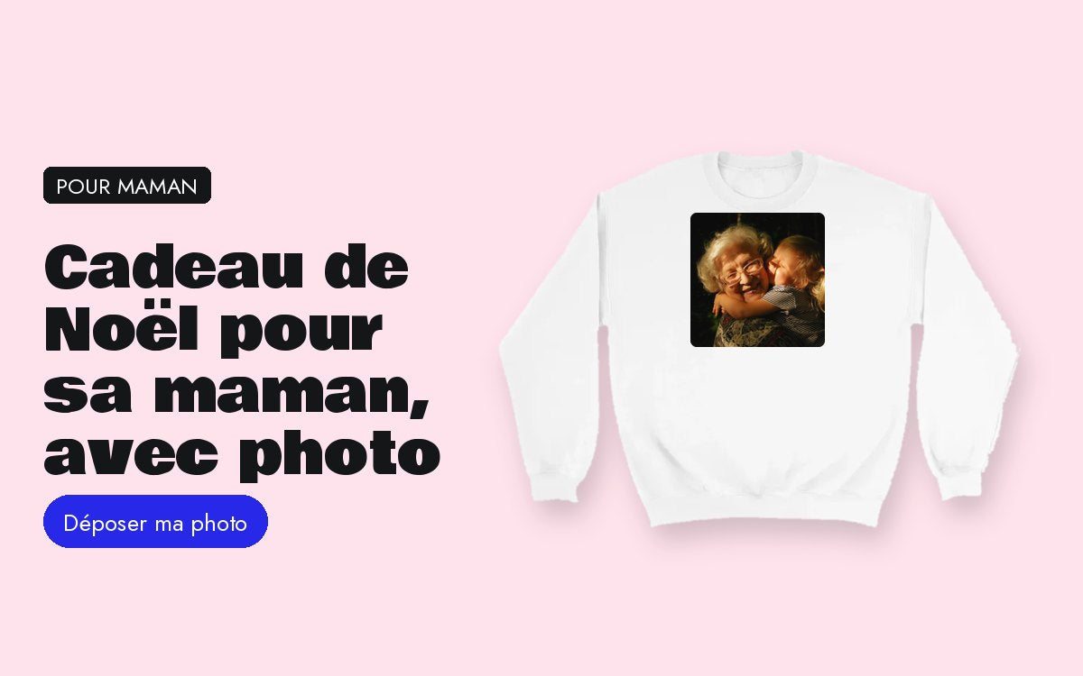 Produit personnalisé avec photo – Cadeau de Noël pour sa maman, avec photo