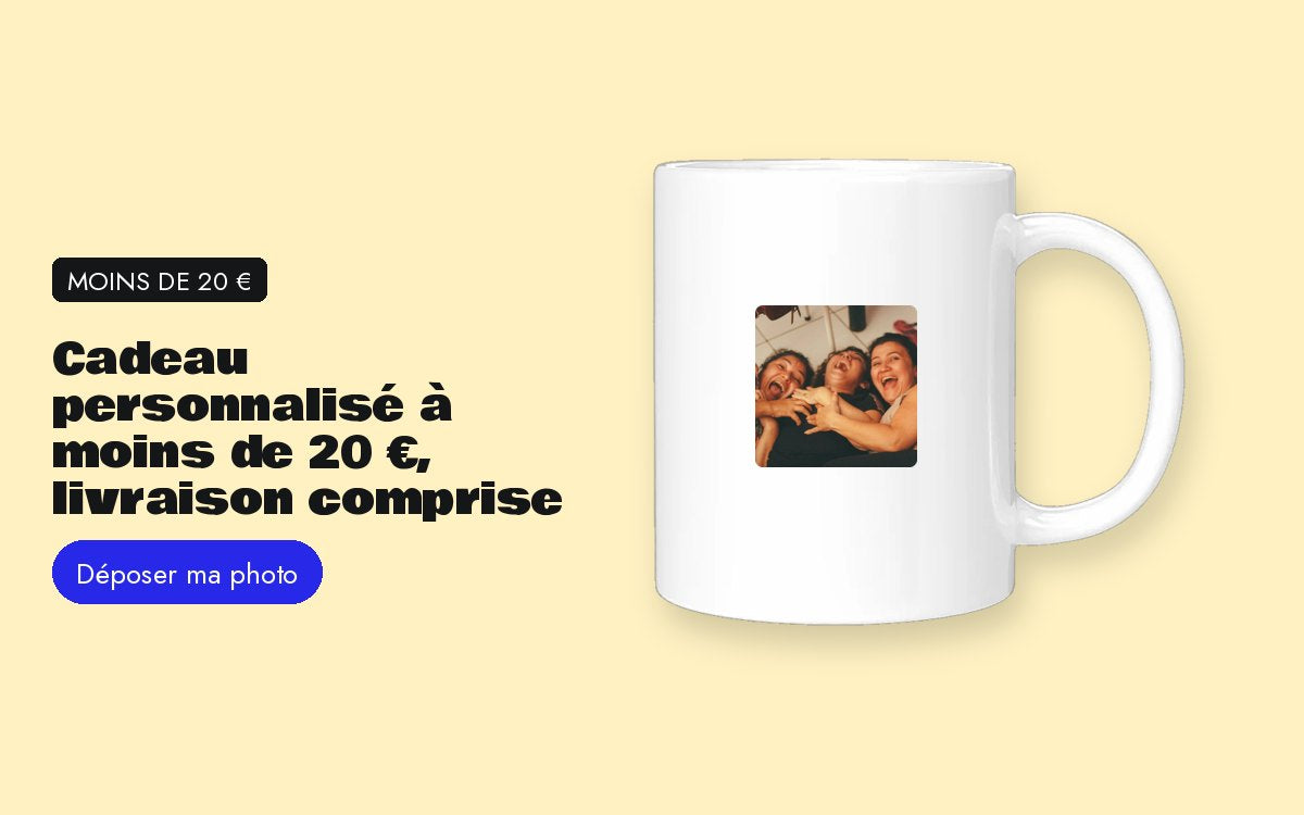 Mug personnalisé avec photo – Cadeau personnalisé à moins de 20 €, livraison comprise : ce qui passe