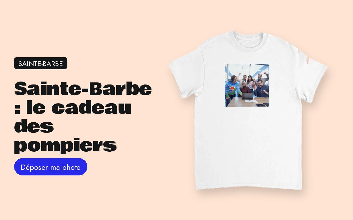Cadre photo personnalisé avec photo – Sainte-Barbe 2026 : le cadeau pour celui qu’on met à l’honneur