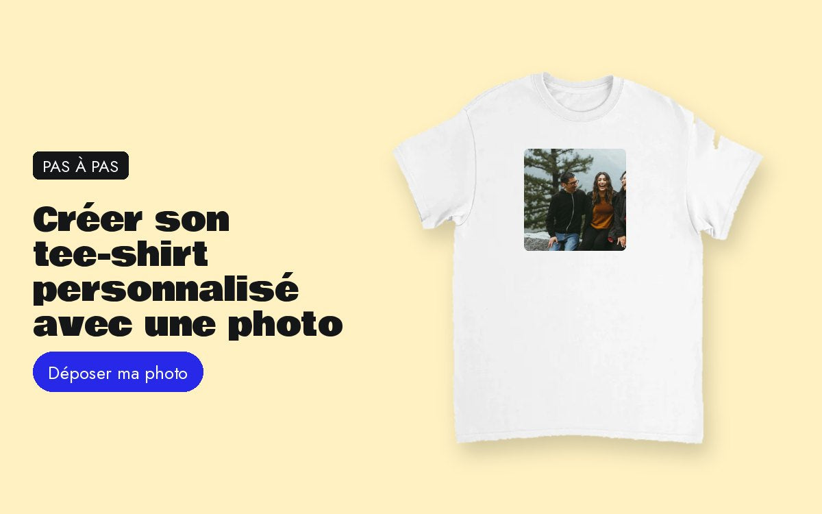 Produit personnalisé avec photo – Créer son tee-shirt personnalisé avec une photo