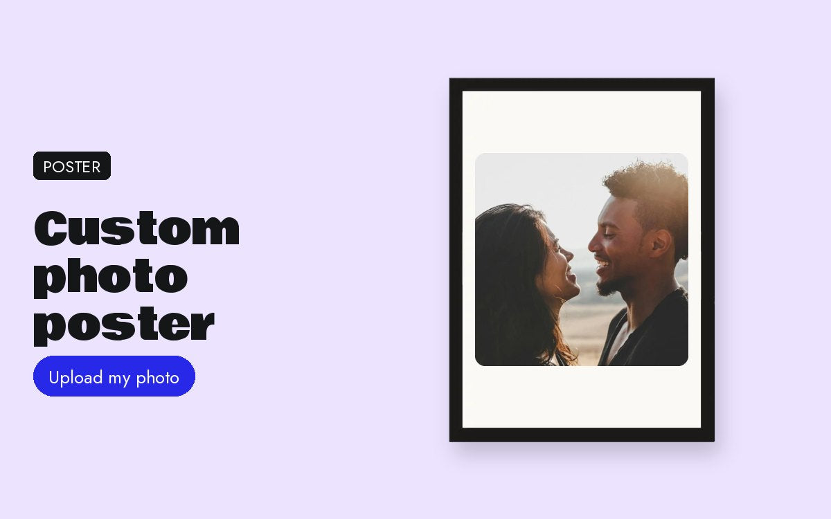 Custom photo poster: size, photo and price of a framed print