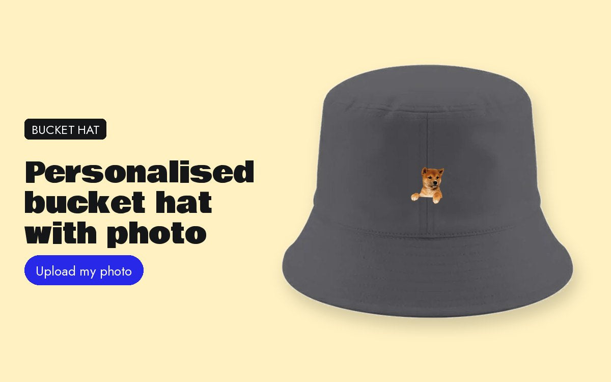 Personalised bucket hat with photo: model, sizes, price and ideas
