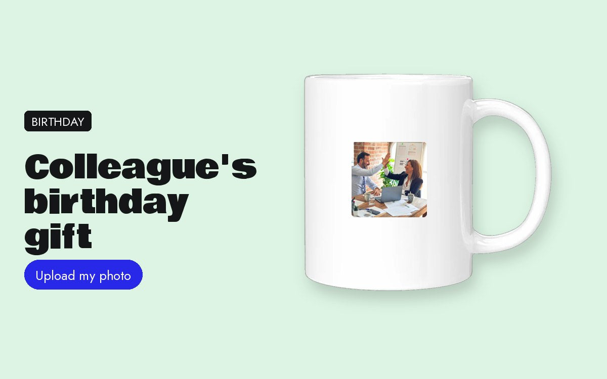Custom mug with your photo – Colleague's birthday gift: a small present from the team