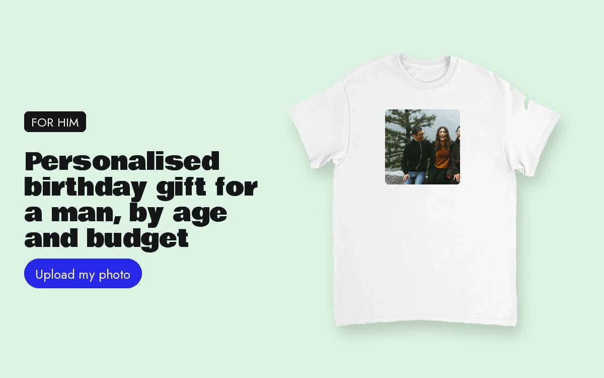 Personalised birthday gift for a man, by age and budget