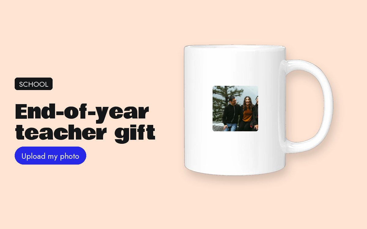 Custom mug with your photo – End-of-year teacher gift: the class photo or the children's drawings