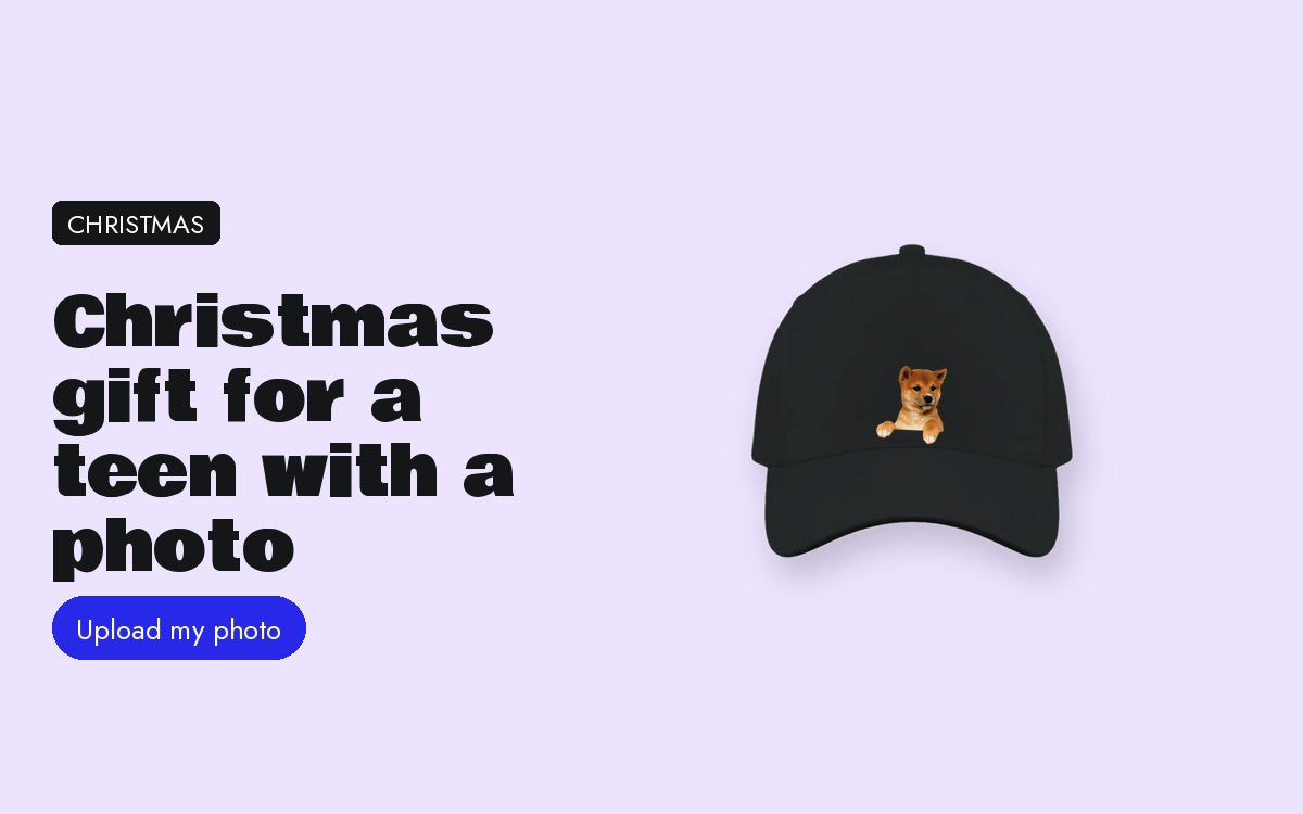 Custom cap with your photo – Christmas gift for a teen with a photo: cap, bucket hat, no cringe
