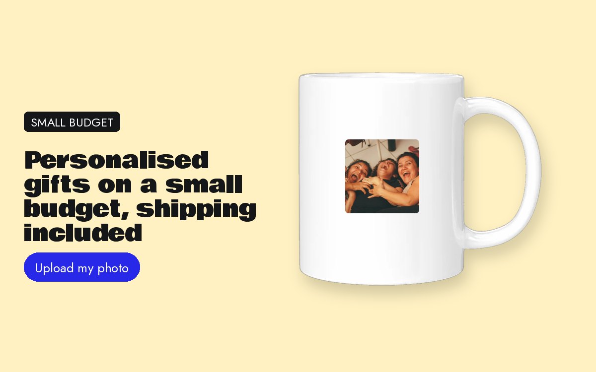 Custom mug with your photo – Personalised gifts on a small budget, shipping included
