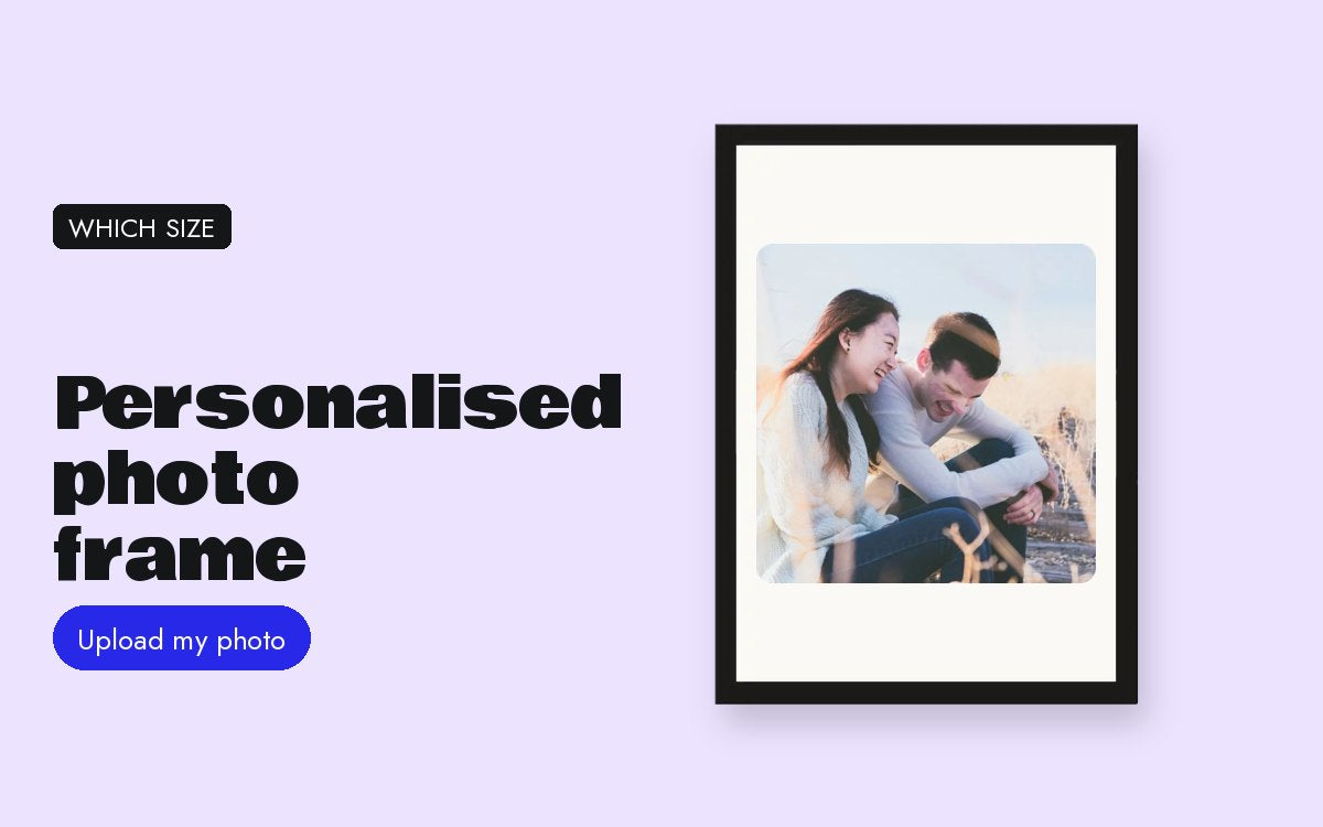 Personalised photo frame: which size for which photo and wall