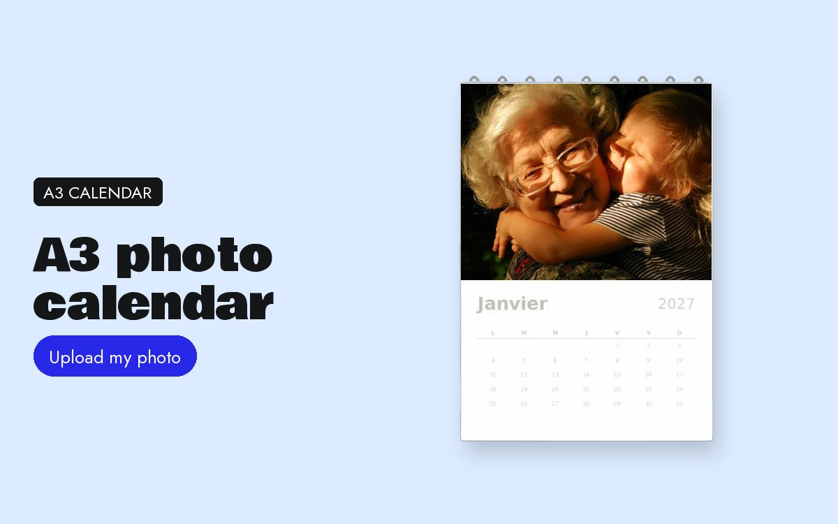 A3 photo calendar: size, price and the right wall for it
