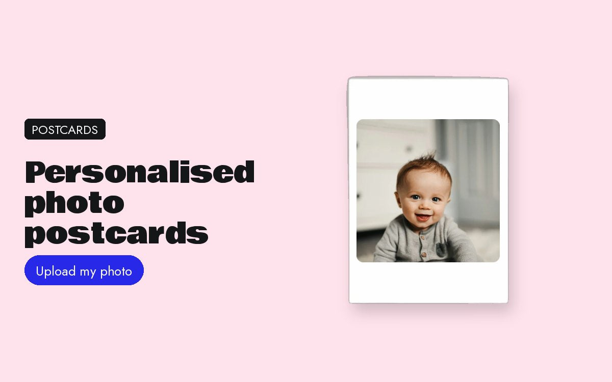 Personalised photo postcards: format, uses and price per card