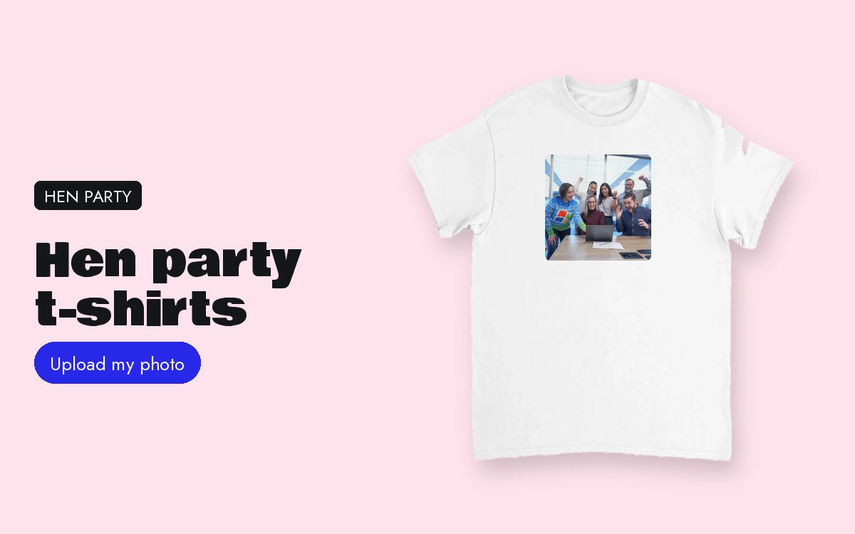 Hen party t-shirts: matching for the group, different for the bride