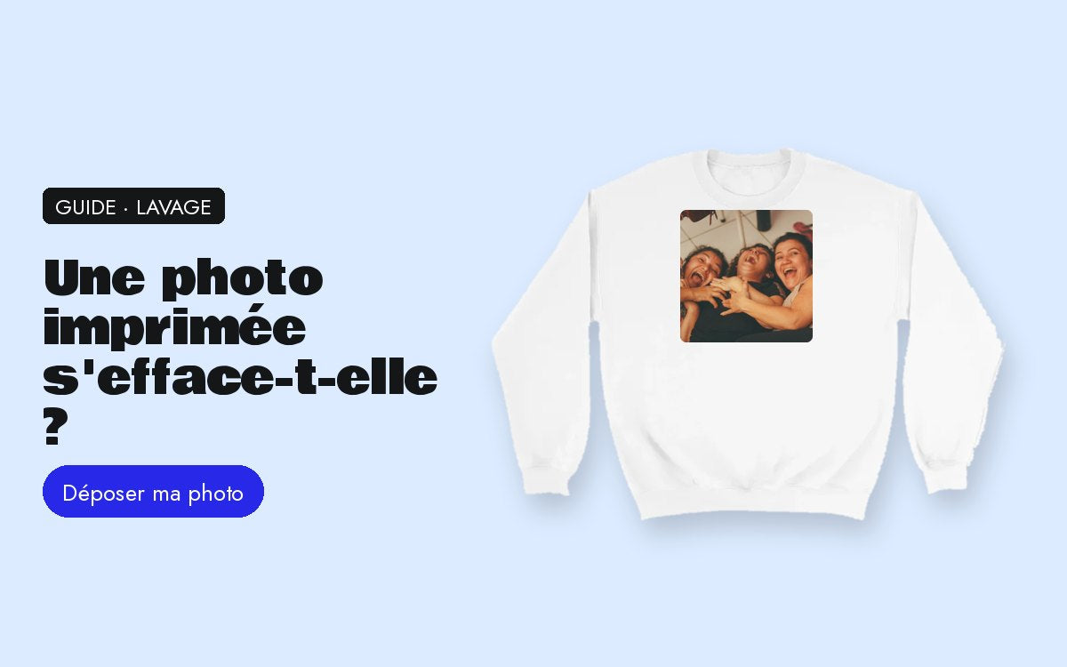 Tee-shirt personnalisé avec photo – Est-ce qu'une photo imprimée s'efface ? Lavage et entretien