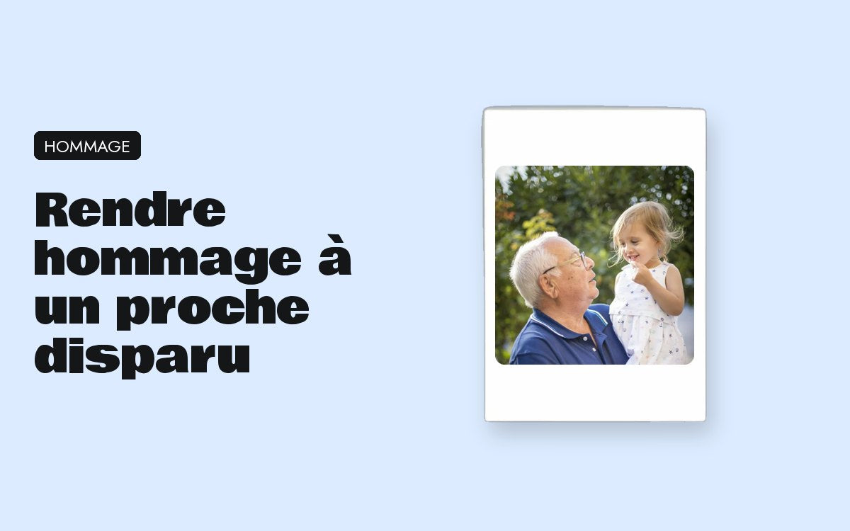 Cartes postales personnalisées avec photo – Rendre hommage à un proche disparu : cartes de remerciement et cadre souvenir
