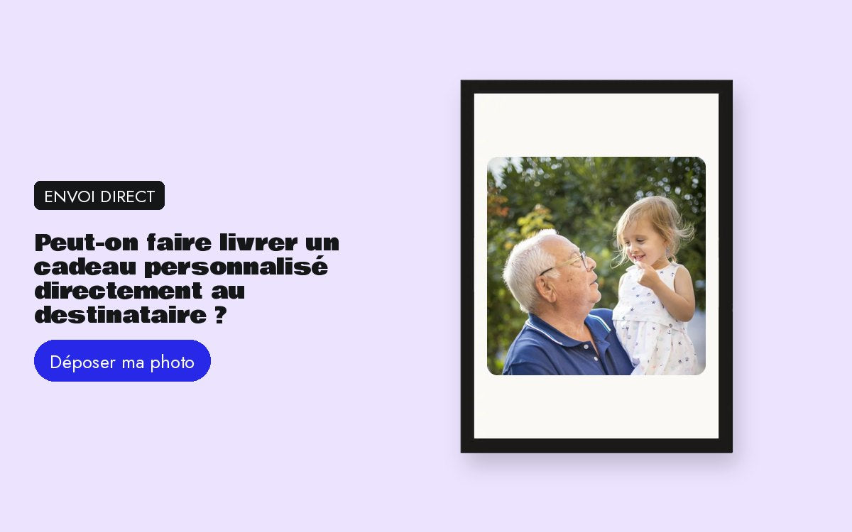 Produit personnalisé avec photo – Peut-on faire livrer un cadeau personnalisé directement au destinataire