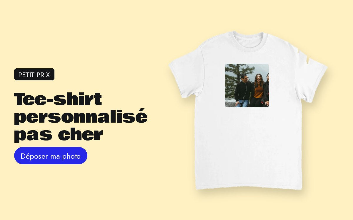 Produit personnalisé avec photo – Tee-shirt personnalisé pas cher